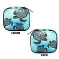 thumbnail image 3 of WIRESTER Portable EVA Small Earbuds Carrying Case Storage Bag Organizer with Carabiners for Earphones, Earbuds, Earpieces, SD Memory Card, Camera Chips - Ocean Sea Turtles, 3 of 7