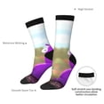 thumbnail image 5 of Lsque Pikmin Printed Men's Crew Socks, Soft Durable Breathable Moisture-Wicking with Odor Control Cotton socks, 5 of 7