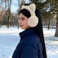 thumbnail image 4 of Earmuff For Adorable Cat Ear Ear Covers Solid Color Cozy Headband Commute Windproof Ear Thermal Shirts for Men Cold Weather Snoods for Women Workout Hats for Women Face Gaiters for Men Womens, 4 of 4