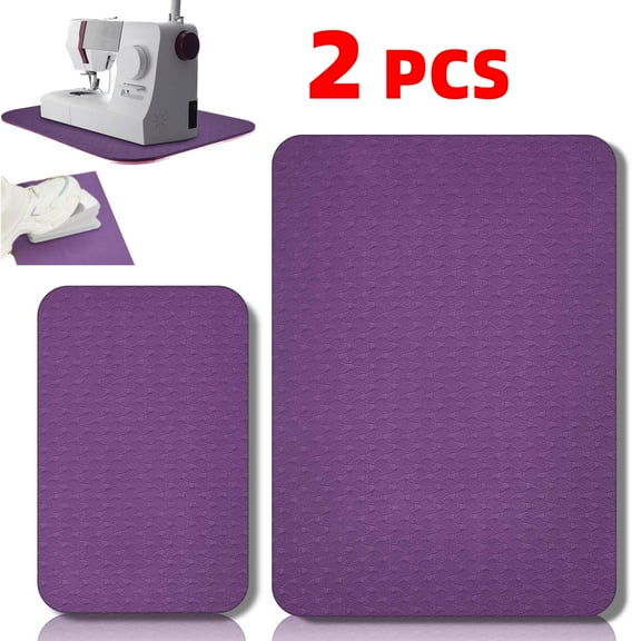 2 Pcs Sewing Machine Muffling Mat Pedal Sewing Mat Reduce Vibrations Noise No Slip Machine Accessories for Quilting(15" X 20" and 9" X 14")