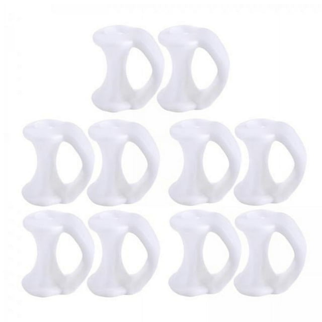 Bunblic 2x5 Pair Pinky Toe Toe Separators Little Toe Straightener White , White, 4 Pcs