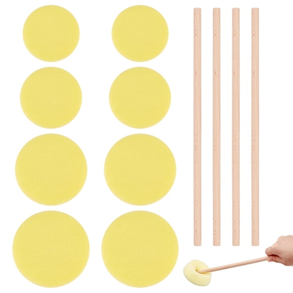 1set Clay Tool sets including Microfiber Polishing Sponge Pad and Beech Wood Stick Mixed color Sponge
