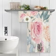 thumbnail image 5 of Pink Flowers Towels Highly Absorbent Cotton Towels 2 Pack, Premium Spa & Hotel Quality Quick Dry Towel Set,54" x 27", 5 of 7