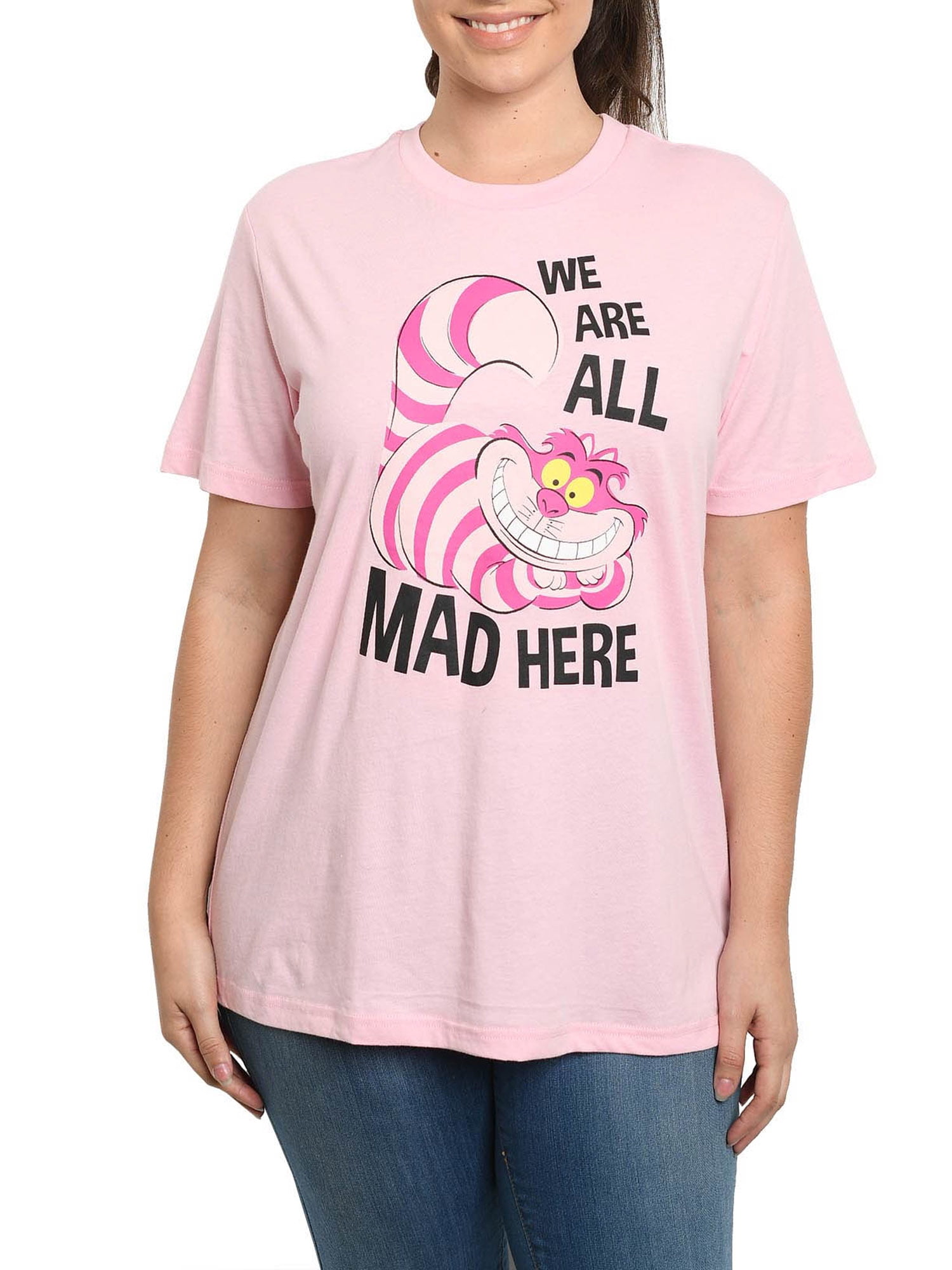 Alice In Wonderland Cheshire Angel Cat Ladies T Shirt Tee Top 