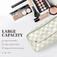 thumbnail image 3 of Makeup Bag - Large Capacity Travel Cosmetic Bag for Women, Washable Waterproof Beauty Zipper Makeup Organizer PU Leather, White, 3 of 4