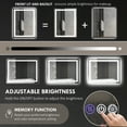 thumbnail image 4 of HOMCOM LED Bathroom Mirror, 32" x 24" Backlit/Front Lit LED Mirror, Anti-Fog, Memory, Infinite Color Temperature, Dimmable, Horizontal/Vertical, 4 of 10