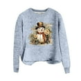 thumbnail image 4 of Wang6 Womens Christmas Graphic Sweatshirts Plus Size Santa Printed Crew Neck Pullovers Causal Xmas Long Sleeve Loose Fit Tops Shirts Light Blue1 L, 4 of 4