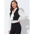 thumbnail image 5 of INSPIRE CHIC Traje De Navidad Para Mujer Chaleco De Satén Con Cierre De Botón Y Estampado Floral Negros L, 5 of 5