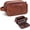 J, variant on Personalized Travel Toiletry Bag for Men, Engraved Initials PU Leather Toiletry Bag, Large Capacity Portable Shaving Bag Travel Essential, Birthday for Men Dad Husband Him,M