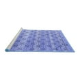 thumbnail image 2 of Ahgly Company Machine Washable Indoor Square Abstract Blue Modern Area Rugs, 6' Square, 2 of 4
