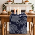 thumbnail image 2 of Table Runner 72 Inches Long for Kitchen Dining, Navy Blue Coastal Dresser Scarf Farmhouse, Dining Table Decorations for Wedding/Parties, Starfish Coral Summer Beach Ocean 14 x 72 In, 2 of 8