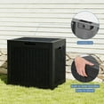 thumbnail image 6 of Gianna 31 Gallon Resin Deck Box, Waterproof UV Resistant Outdoor Storage Box for Garden, Garage，Indoor，Wisteria Black, 6 of 6
