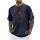 thumbnail image 1 of Camisas de Manga Larga para Hombres Imprimir Casual Cuello Redondo Blusa de Manga Corta, Camisas de Lino para Hombres, 1 of 7