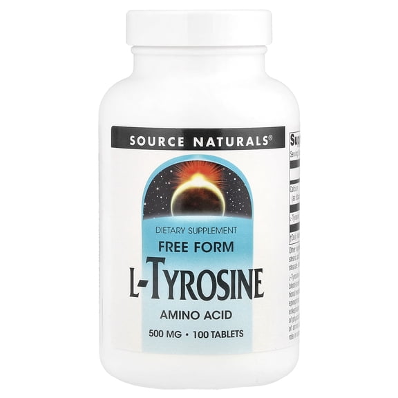 Source Naturals L-Tyrosine, Amino Acid 500 mg - 100 Tablets