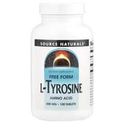 L-Tyrosine 500 Mg Free Form Amino Acid Dietary Supplement Tablets, 100 Ea
