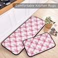 thumbnail image 5 of 2-Piece Kitchen Mat Set Non Slip Washable Floor Mats Decorative Rugs for Kitchen Sink Laundry Bows and Wildflowers Pattern, 5 of 7