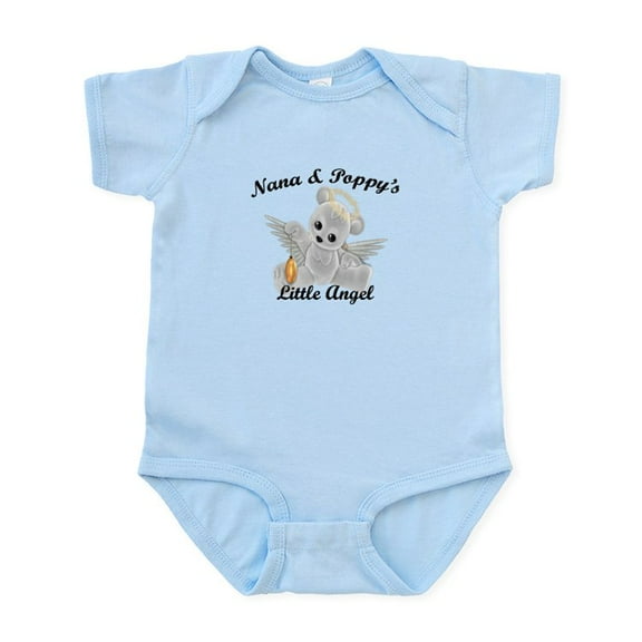 CafePress - Nana & Poppy's Angel Infant Bodysuit - Baby Light Bodysuit, Size Newborn - 24 Months