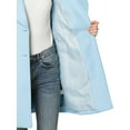 thumbnail image 6 of MODA NOVA Juniors Shawl Collar Single Breasted Mid-Thigh Winter Overcoat Light Blue L, 6 of 6