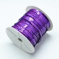 thumbnail image 2 of Plastic Paillette Beads Sequins Beads Ornament Accessories Flat Round Blue Violet 6mm about 100yards/roll, 2 of 3