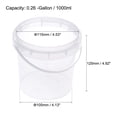 thumbnail image 2 of Uxcell Multipurpose Container 0.26 -Gallon / 1000ml Clear Plastic Paint Pail with Handle and Lid, 2 of 6