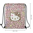 thumbnail image 2 of Hello Kitty Drawstring Backpack Water Resistant String Bag Sackpack Cinch for Sports, Gym, Travel, Swimming, Yoga, Beach, 2 of 7