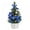 Blue, variant on Mini Tabletop Christmas Tree with Ornaments, Artificial Christmas Tree for Home Office Holiday Decorations, Decorated with Balls and Pine Cones