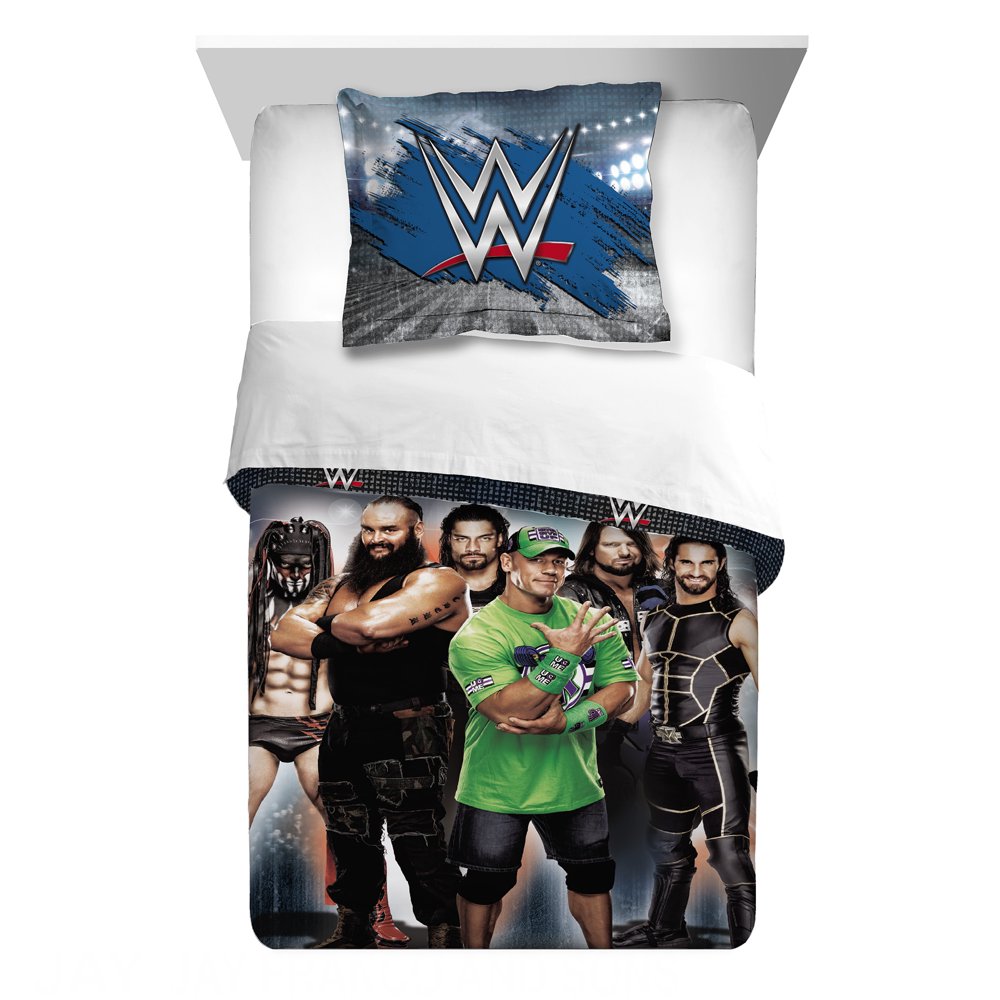 WWE 2-Piece Comforter and Sham Set, Kids Bedding, Twin ...