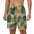 thumbnail image 2 of Haiem Pineapples Palm Leaves Men'S Quick-Dry Swim Trunks: Comfortable Beach Shorts With Mesh Lining And Pockets - Ideal For Swimming And Sunbathing 3x-Large, 2 of 9