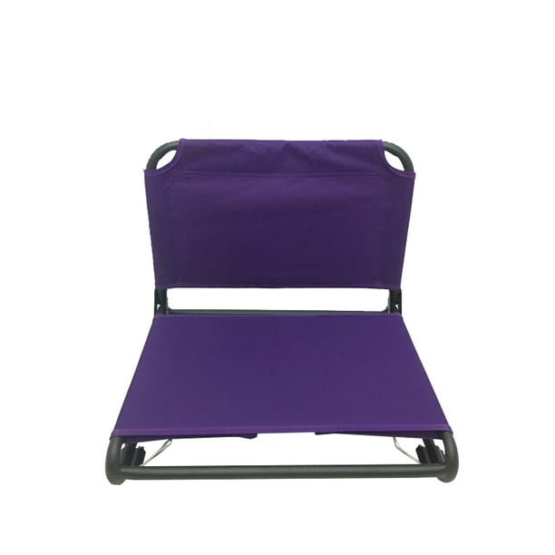 Ozark Trail Extra Wide Stadium Seat with Hooks, Purple
