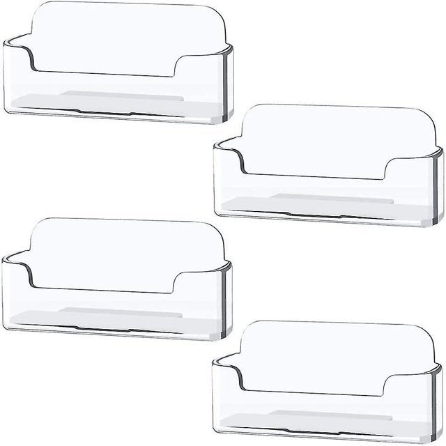 4 Pack de plástico transparente titular de la tarjeta de visita, exhibición de acrílico de la tarjeta de visita Kaili Sencillez