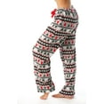 thumbnail image 2 of Just Love Women's Plush Pajama Pants 6339-10351-RED-M (Winter Reindeer Fairisle, X-Large), 2 of 3