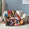 thumbnail image 6 of Selena Quintanilla Throw Flannel Blankets Soft Blanket for Sofa Bed Office Camp Couch Beach Car Decoration Air Conditioning Blanket for All Seasons 50""x40"", Black, 6 of 7