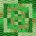 thumbnail image 1 of Ahgly Company Indoor Square Patterned Nebula Green Area Rugs, 7' Square, 1 of 6