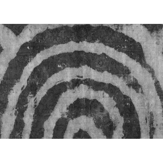 Ahgly Company Indoor Rectangle Abstract Gray Modern Area Rugs, 2' x 4'