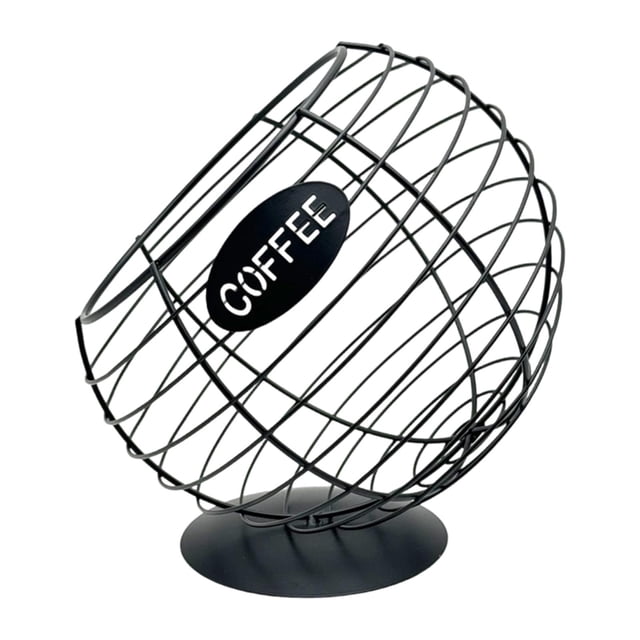 Soporte para cápsulas de café, contenedor, accesorios de barra, almacenamiento decorativo, taza, encimera Negro 20cmx20cm