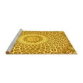 thumbnail image 2 of Ahgly Company Machine Washable Indoor Rectangle Medallion Yellow Traditional Area Rugs, 2' x 4', 2 of 4