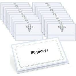 Badge Holder Kits, Top Load, 3 X 4, White, Combo Clip/Pin, 50/Box