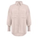 thumbnail image 4 of Mujer Casual Solapa Manga larga Camisa de color sólido Top Blusa de rebeca de un solo pecho con bolsillos Pompotops  FGAJ21286, 4 of 7