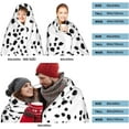 thumbnail image 6 of Dalmatian Print Throw Blanket 60x50 inch, Black and White Dalmatian Spot Dots Lightweight Cozy Plush Warm Blankets for Bedroom Living Rooms Sofa Beds Office, 6 of 6