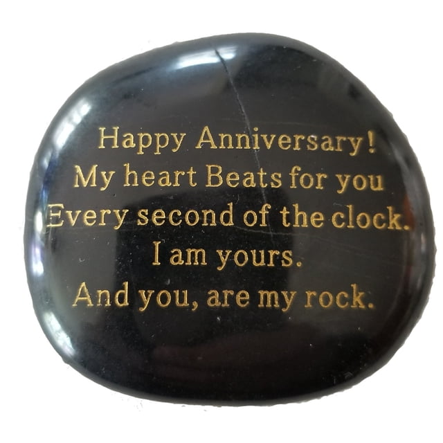 Regalos de Aniversario para Él o Ella Mi corazón late por ti Cada segundo del reloj. Soy todo tuyo. Y tú eres mi roca."" Regalo de roca grabado hombres mujeres