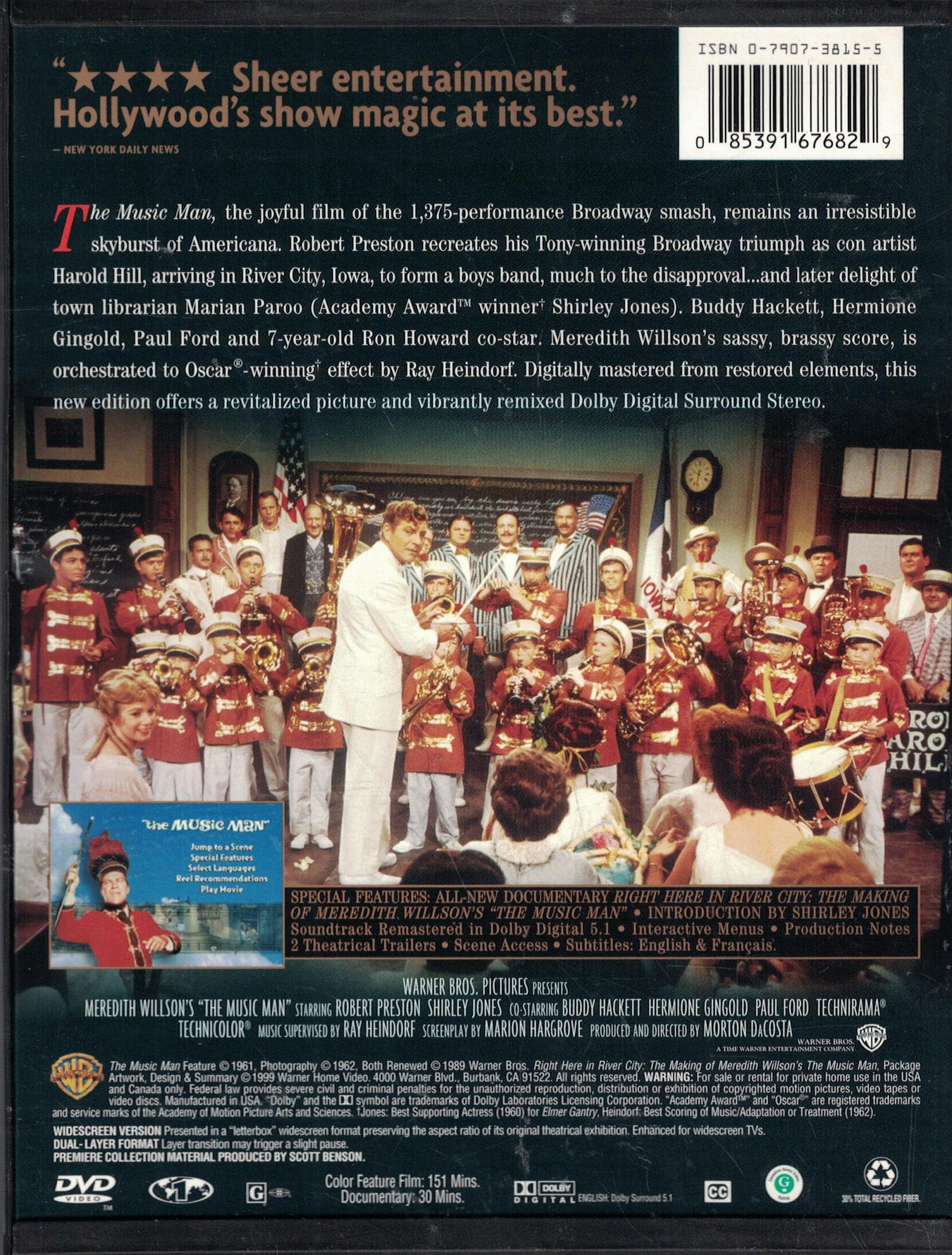 DVD Movie - The Music Man (Special Edition) - Walmart.com