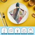 thumbnail image 6 of WYYP Hummingbird Flowers Butterflies Polyester Cloth Napkins Party Dinner Decoration Washable Napkins Gift 2 PCS, 6 of 7