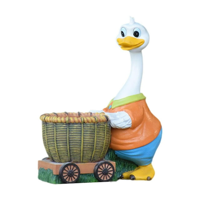 Estatua de , estatuilla de , resistente al desgaste, fácil de usar, decoración de jardín resistente para patio, césped, balcón, patio, hogar Naranja
