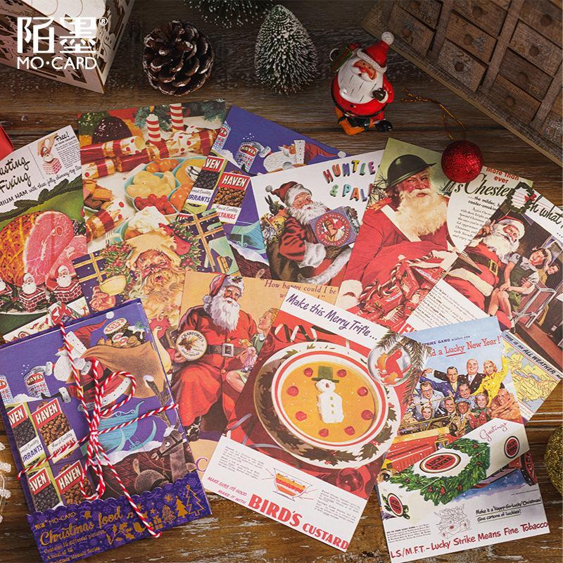 Christmas Memoirs Paper - Vintage Christmas Theme Non-Adhesive Journal Collage Base Paper for Scrapbooking and DIY Decoration
