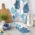 thumbnail image 2 of Blue Marine Coral Kitchen Towel Absorbent Dish Cloth Tableware Towel for Kitchen Household Cleaning Tool, 2 of 7
