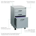 thumbnail image 3 of Office Dimensions 19" 3-Drawer Home Office Mobile Pedestal File Cabinet, Gray, 3 of 11