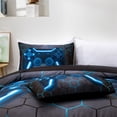 thumbnail image 4 of Btargot 3 Piece Gaming Geometric Lightweight Twin Bedding Comforter Set Game Console Blue, 4 of 10