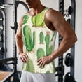 thumbnail image 5 of Logiee Cactus And Succulent Print Men's Workout Tank Top,Quick Dry Workout Tank Top,Gym Muscle Tee,Fitness Bodybuilding Sleeveless T Shirt-X-Large, 5 of 7