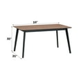 thumbnail image 2 of ACME Rebi Contemporary Wood Rectangular Dining Table in Walnut and Black, 2 of 5