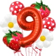 thumbnail image 1 of Set de Globos para 9º Cumpleaños con Fresa Corabsar, 7 piezas, 1 of 7